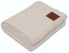 Bambusová deka vzor pletený vrkoč - Cremova