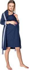Tehotenská košeľa na dojčenie - Modrá - veľ. S/M