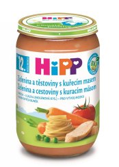HiPP BIO Zelenina a cestoviny s kuracím mäsom od 12. mesiaca, 220 g 220 g, od 1 roka