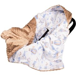 Infantilo deka s kapucí do autosedačky - Balóny modré