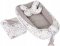 Hnízdečko pro miminko INFANTILO s polštářkem a dekou Polní zvířátka/šedá Minky