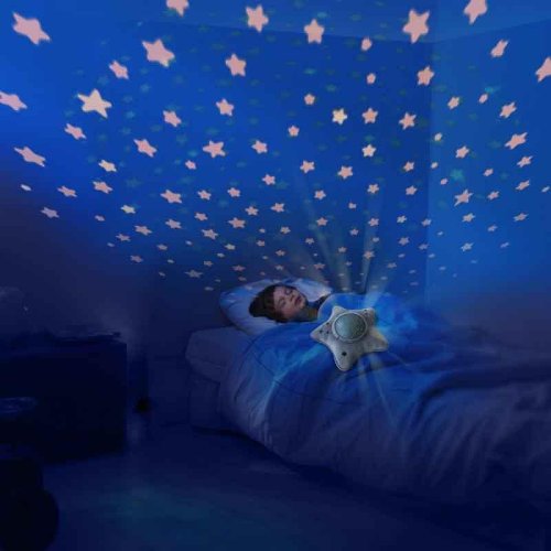 PABOBO Upokojujúci projektor nočnej oblohy s melódiami a bielym šumom Milky Way Grey