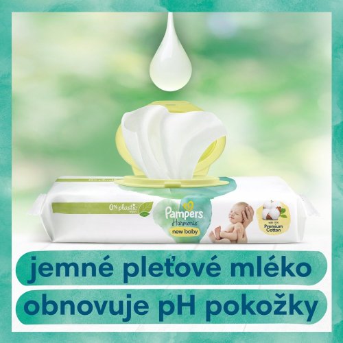 PAMPERS Obrúsky vlhčené Harmonie New Baby Plastic Free 24x46 ks