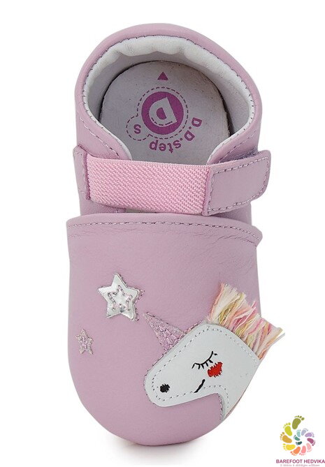 Kožené capačky D.D. Step - Mauve - L