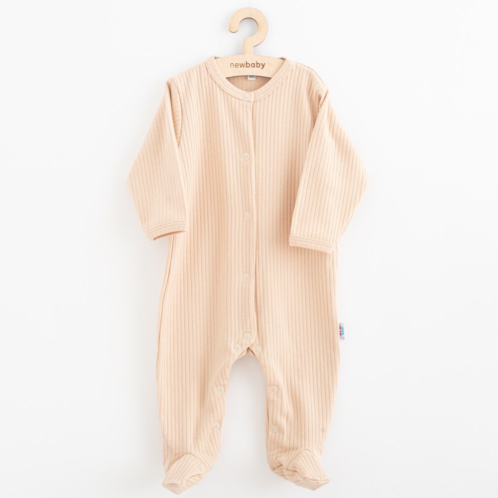 Dojčenský bavlnený overal New Baby Practical béžová 56 (0-3m)