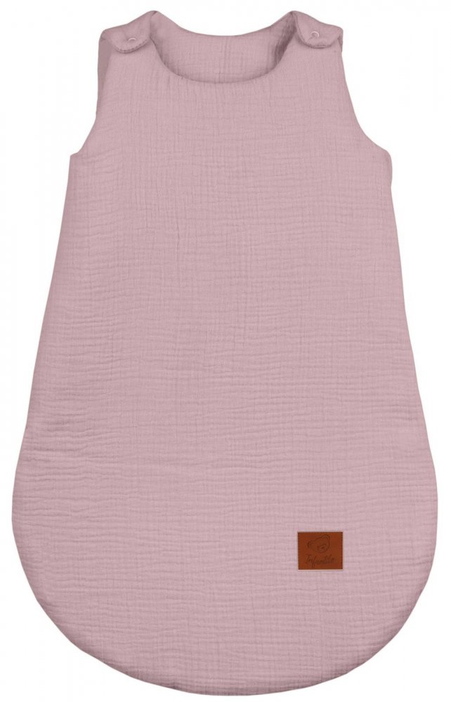 Celoročný mušelínový spací vak Adoli Baby soft  TOG 2,5 - staroružová