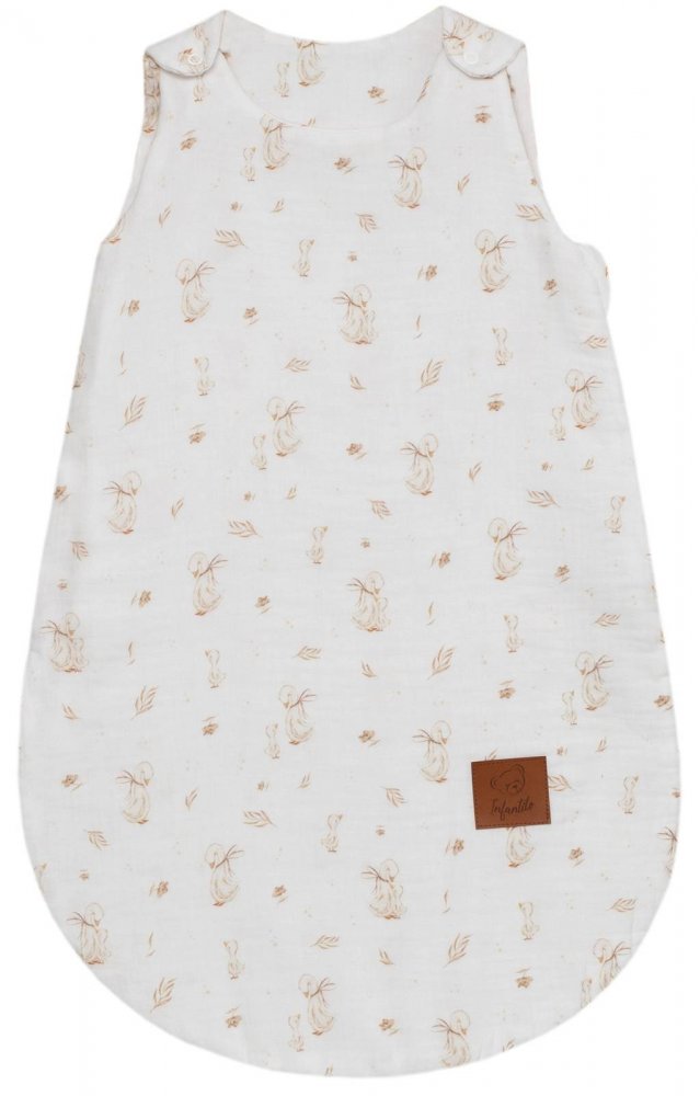 Celoročný mušelínový spací vak Adoli Baby soft DOTS  TOG 2,5 - Goose